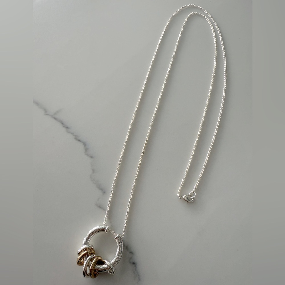 Extra Long 19in Layering Necklace - silver/gold